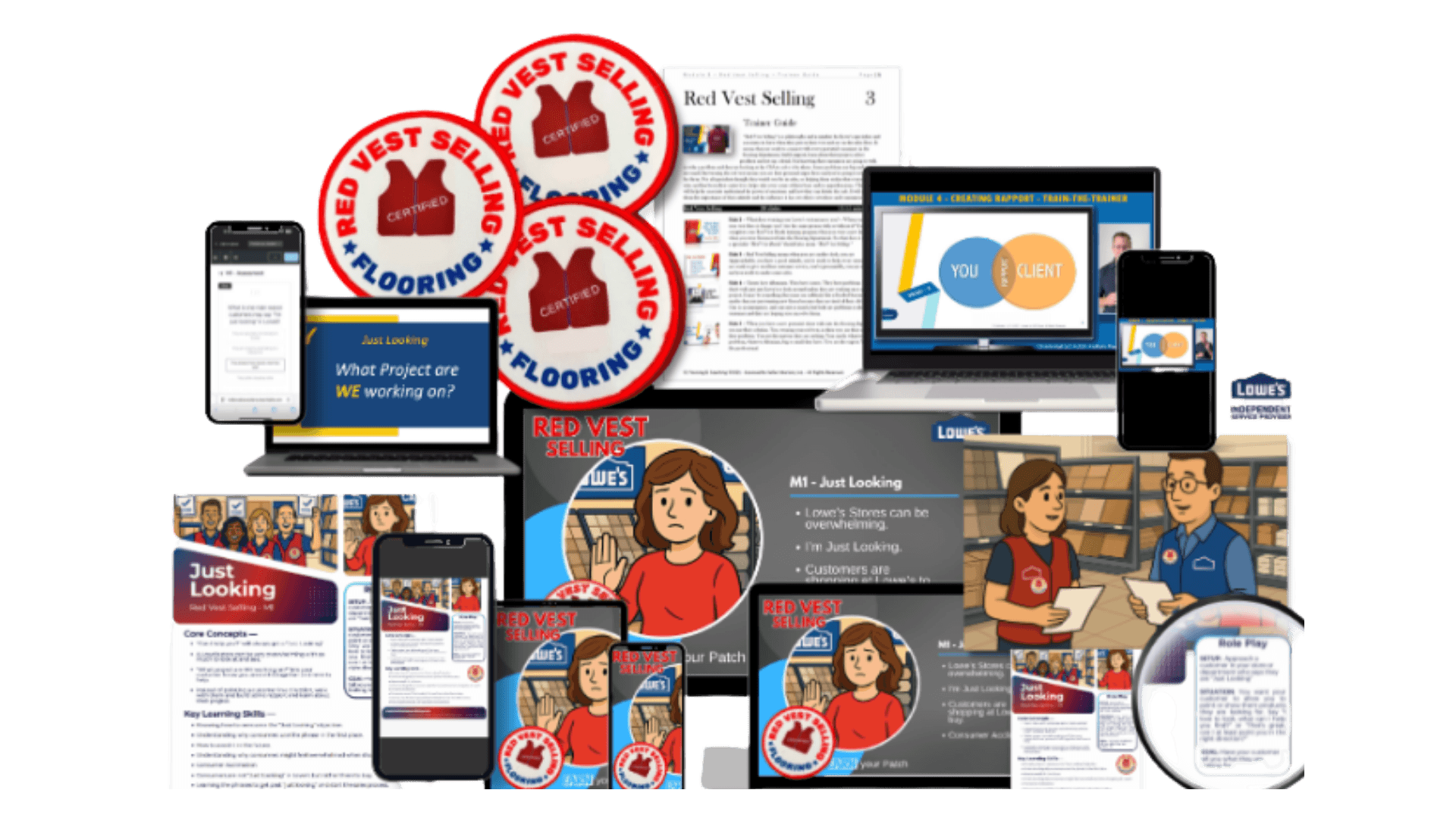Red Vest Selling program materials and training resources